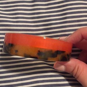 J Crew Coral and Tortoise Bangle